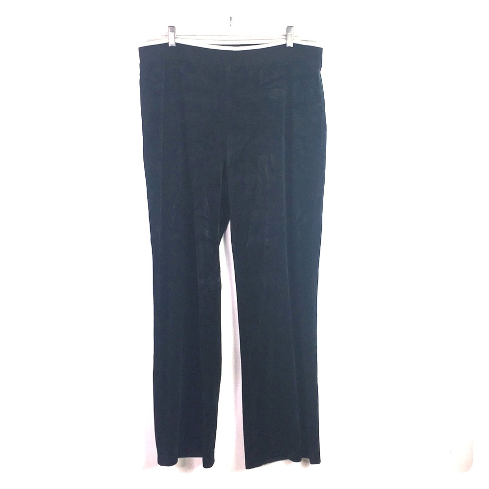 Emma James Velvet Pants XL Black Pull-On *2A